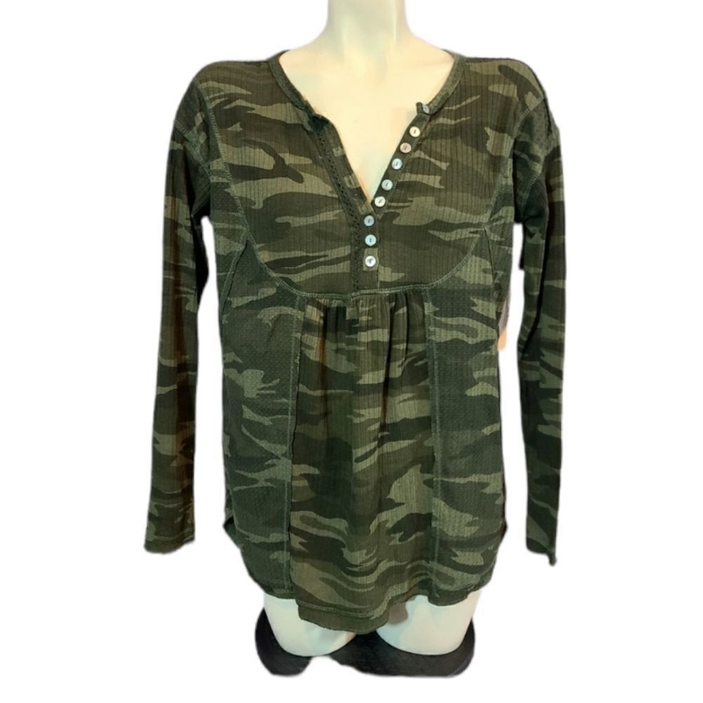 Sweet Romeo Camo Tunic Top Size Small